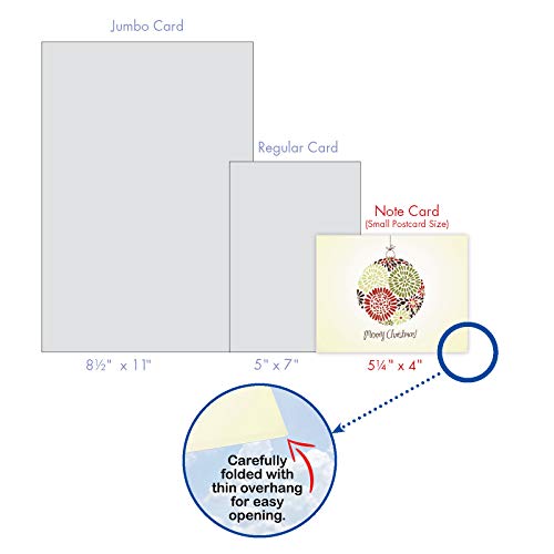 The Best Card Company - 10 Christmas Greeting Cards with Envelopes - Festive, Fun Assorted Holiday Notecards (4 x 5.12 Inch) - Avocado Green Christmas M6646XSG - style: Avocado Green Christmas