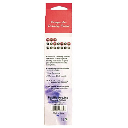 Pacific Arc Drawing Pencils: Set, Art (one each 12B,10B,8B,6B,4B,2B) set: 6-piece
