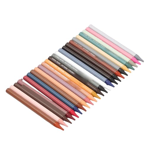 24 Color Oil Based Drawing Pencils, Vibrant Pigment Drawing Pencils with Woodless Construction, Ideal for Art Sketching, Illustration & Coloring