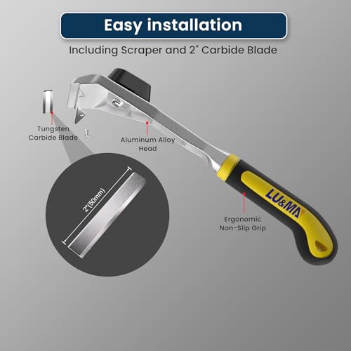 Heavy-Duty Paint Scraper Tool – 2.0-INCH Wide Tungsten Carbide Blade, Professional Grade Glue, Putty & Coating Remover with Comfort Non-Slip Ergonomic Handle - style: 2.0"Blade