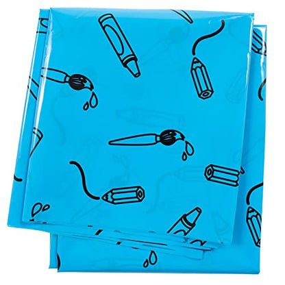 READY 2 LEARN Messy Mat | Protect Tables and Floors While Crafting | Washable High Chair Mat | Waterproof | Reusable and Lightweight | 60”L x 60”W