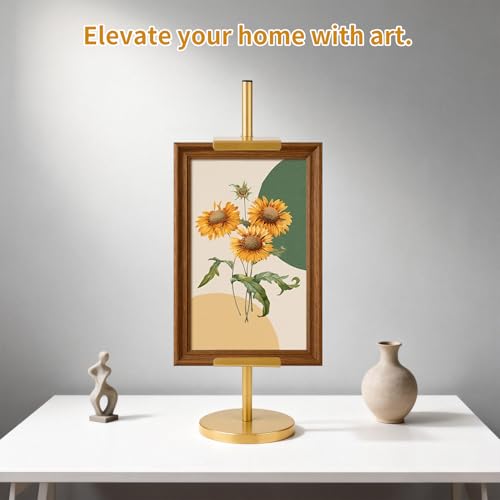 Photo Frame Tabletop Easel Stand-Heavy Duty Tabletop Display Easel, French Style Gold Easel Stand,Picture Frame Stand for Wedding/Art/Photos,Picture Easels (Gold, 18 Inch) - color: Gold, size: 18 Inch