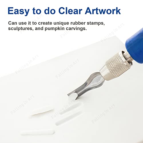 Falling in Art Carving Blocks Stamp Making kit, Linoleum Blocks Printing Kit with 6 Shaped Blades Cutting Tool,12 Pack Rubber Carving Blocks and 3 Carbon Papers for Printmaking, Stamps, Crafts - size: 4x6"(12 Pack) + Carving Tool