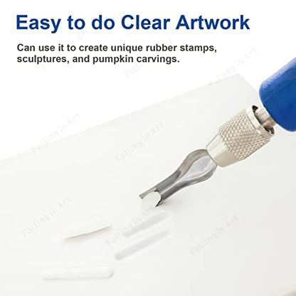 Falling in Art Carving Blocks Stamp Making kit, Linoleum Blocks Printing Kit with 6 Shaped Blades Cutting Tool,12 Pack Rubber Carving Blocks and 3 Carbon Papers for Printmaking, Stamps, Crafts - size: 4x6"(12 Pack) + Carving Tool