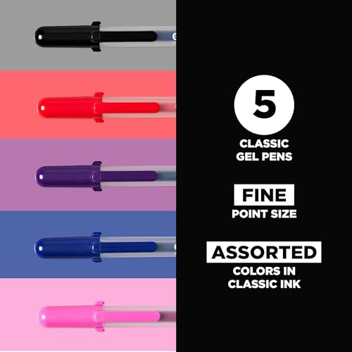SAKURA Gelly Roll Classic, Fine Pt, Colors may vary, 5 Count - style: 5 Pen Pack