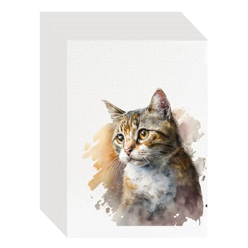 100PCS 2.5x3.5 Watercolor Paper Bulk, 140lb/300g Cold Press Thick Water Color Paper Pad for Child Adult, White Art Paper for Drawing Painting Markers Gouache, Textured Cotton Paper Sheets - color: White-100pcs, size: 2.5x3.5