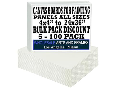 12x24 White Canvas Boards for Painting Bulk 12 Pack.Paint Canvases for Painting Art.Artist Blank Canvases for Painting 12x24 Canvas Panels.Quality Acid Free Primed Canvas Boards for Acrylic,Oil etc - size: 12x24 White