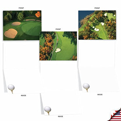 The Best Card Company - Box of 10 All Occasion Cards Blank (4 x 5.12 Inch) - Scenic Landscape Cards Assorted - Golf Cards M6458OCB - style: Golf Cards