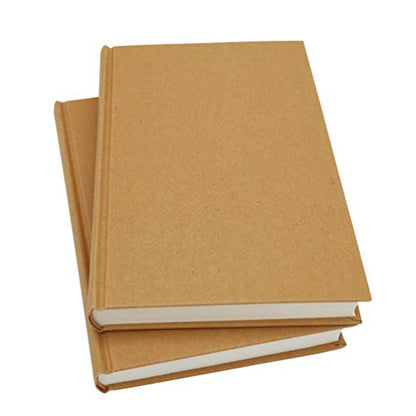 5.5x8.25 Sketch Book, Pack of 2, 240 Sheets (100gsm), Hardcover Bound Sketch Notebook, 120 Sheets Each, Acid Free Blank Drawing Paper, Ideal for Kids & Adults, Kraft Cover - size: A5