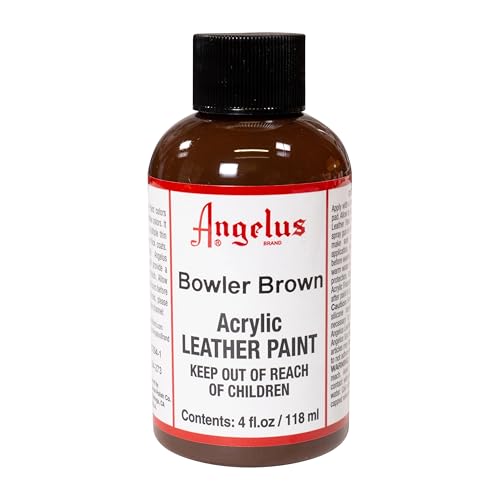 Angelus Acrylic Leather Paint, 4 Fl Oz (Pack of 1), Bowler Brown - color: Bowler Brown, size: 4 Fl Oz (Pack of 1)