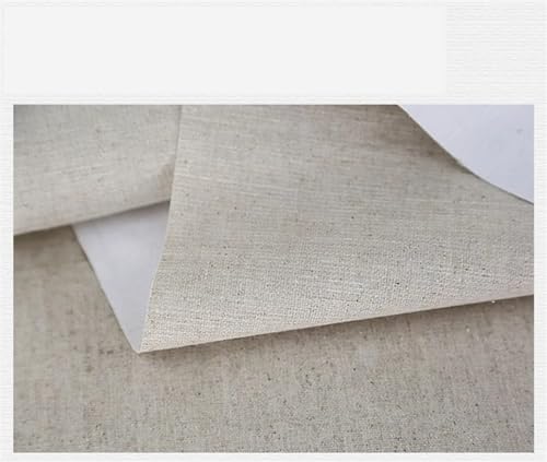 Cotton Canvas Roll, Primed Linen Canvas Roll 0.28-1.08m Wide 5m Long for Acrylic and Oil Painting(Linen 1.08M X 5M) - color: Linen 1.08M X 5M
