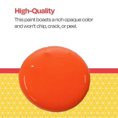 School Smart Tempera Paint, Orange, 1 Quart Bottle - color: Orange