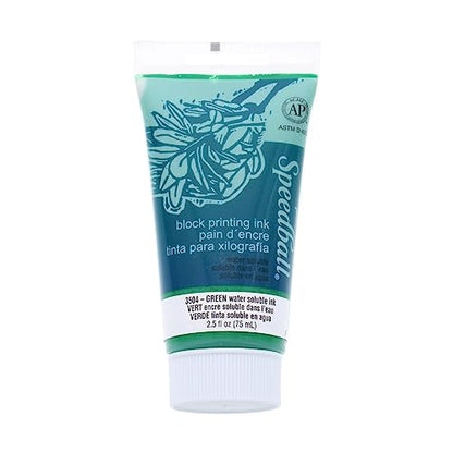 Speedball 3504 Water Soluble Block Printing Ink – Bold Color With Satin Finish AP Non-Toxic 2.5 Fl. Oz., Green - color: Green, size: 2.5 fl oz