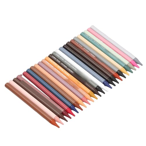 HEEPDD 24 Color Pencils Set, Vibrant Oil Based Pigment Drawing Pencils Smooth Layering Blending Art Tool with Portable Woodless Design, for Sketching Coloring School Projects