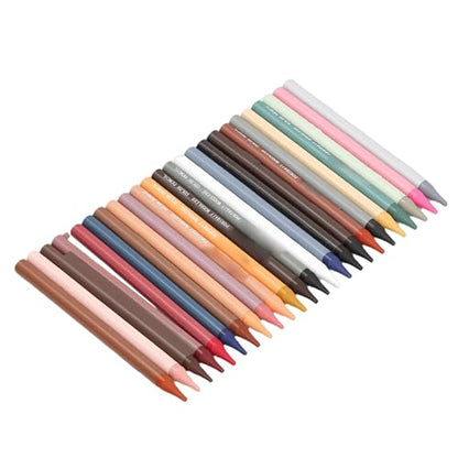 HEEPDD 24 Color Pencils Set, Vibrant Oil Based Pigment Drawing Pencils Smooth Layering Blending Art Tool with Portable Woodless Design, for Sketching Coloring School Projects