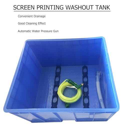 HayWHNKN 4 Color 4 Station Screen Printing Kit with Screen Frame Washout Tank Squeegee for Screen Printing