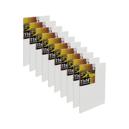 Jerry's Artarama Da Vinci Dual Sided Pro Panel Board - 20-Pack, 11x14 6mm Deep Panels for Painting - Archival, Acid-Free Art Supplies - Ultra-Smooth & Medium Textured Paint Surfaces - size: 11x14"