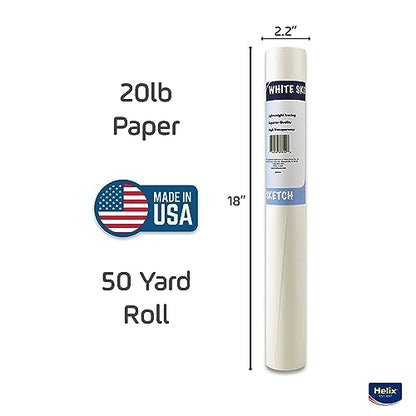 Maped - Helix Sketch & Tracing Paper 50 Yard Roll - 18 Inch - Artistic Sketching - High Transparency - Perfect for Light Boxes and Precise Tracing - Smooth Surface, Versatile Medium Compatibility