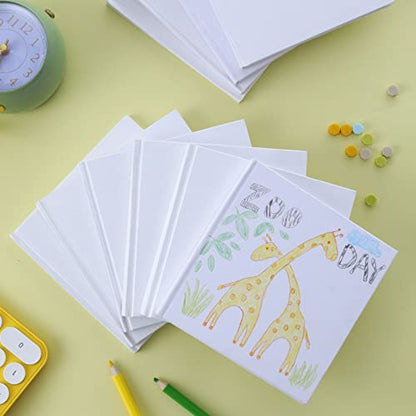 6 Pack Hardcover Blank Book,5x5 Inch Unlined Sketchbook Journal - 18 Sheets/36 Pages Each, Bulk Pack of White Hardcover Blank Books for Writing, Drawing Make Your Own Book, Multi-Purpose for Students & Adults - size: 5x5 inch