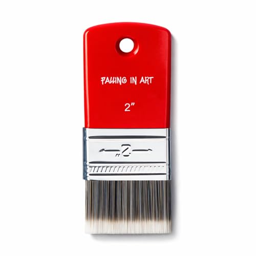 Falling in Art Flat Paddle Paint Brush, Scale Brush for Oil and Acrylic Paints,2 Inch - color: Flat, size: 2''