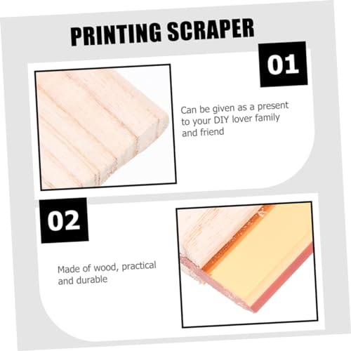 DOITOOL 2pcs Screen Printing Accessory Squeegee Blade Handle Ink Scraper for Printing