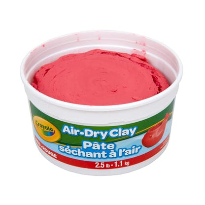 Crayola Air Dry Clay, 2.5lb Tub, Red