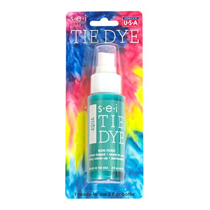 S.E.I. Aqua Tie Dye Spray Bottle: 2oz. Non Toxic Fabric Dye Spray, DIY Permanent Clothing Dye, One Step, Ready to Use Tie Dye Supplies - color: Aqua, size: 1 Pack