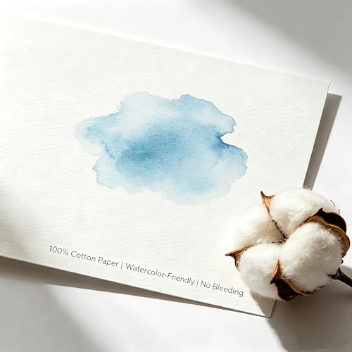 60 Sheets Watercolor Postcards 4 x 6 Inch, 140lb/300GSM Cold Press Blank Postcards for Art, Watercolor Thick Cotton Paper Cards for Painting, Mailing, Invitation, Greeting Cards and Holiday Art