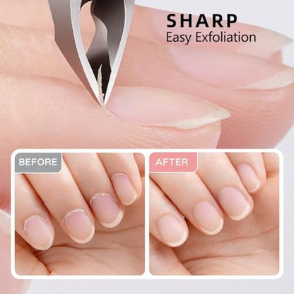 Cuticle Trimmer 3/4 Jaw Extremely Sharp Cuticle Nippers Scissors Stainless Steel Clippers Cutter Remover Pedicure Manicure Nail Tool, cuticle pusher (Cuticle Nippers+Cuticle Pushers/Silver-S) - color: Cuticle Nippers+cuticle Pushers/Silver-s