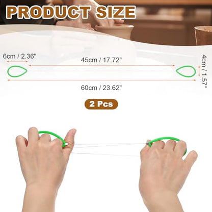 HARFINGTON Pottery Wire Tool 6Pcs 17.72" Standard Clay Wire Cutter Cutting Pottery Tools with Rubber Handle for Clay Cutting Sculpting Cheese Dough Tools, Green - color: Green
