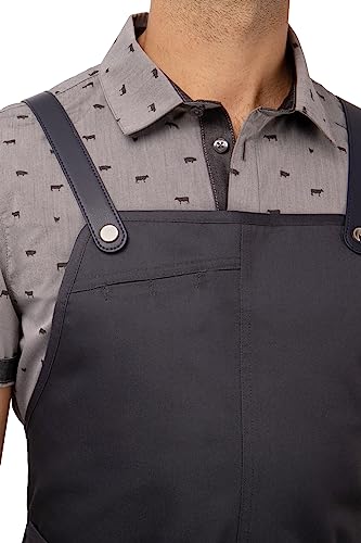Chef Works Men's Largo Bib Apron - color: Charcoal