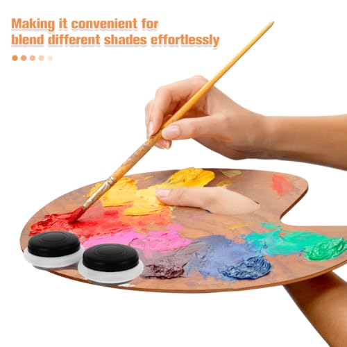 Double Palette Cup with Lid for Oil Painting 4.33X2.08X0.78In Portable Paint Mixing Palette and Brush Washer Professional Artist Supplies