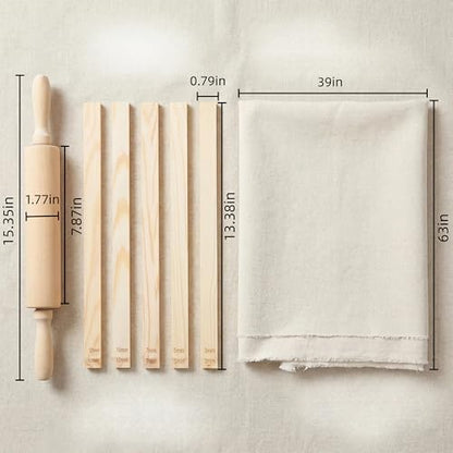 Lupnkl 12-Pack Ceramic & Pottery Tools Kit Clay Rolling Pin & Slab Roller for Pottery, Ideal for Clay Projects & Pottery Teaching, Complete Ceramic Tools Kit