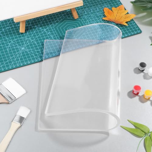 A3 Transparent Gel Plate for Printmaking Reusable Non-Stick Gel Printing Plate for Monoprinting Card Making Scrapbooking and Mixed Media