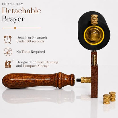 Leoball® Limited Edition Ultra-Soft Nitrile Rubber Block Printing Brayer, Deluxe Luxury 30-35 Shore A Rubber Roller, with Internal Bearing tech, 10 inch - size: 10 inch