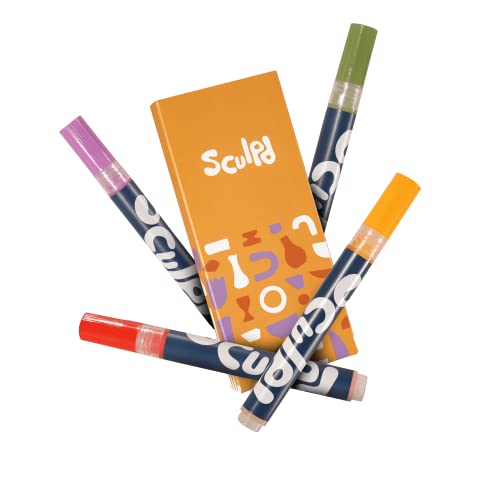 Sculpd Acrylic Paint Pens Set, Bloomsbury Tones, Premium Fine Tips for Painting Pottery, Wood, Cardboard, Paper, Glass & Most Other Surfaces, 4 Modern Colors for Arts & Crafts - color: Bloomsbury Tones