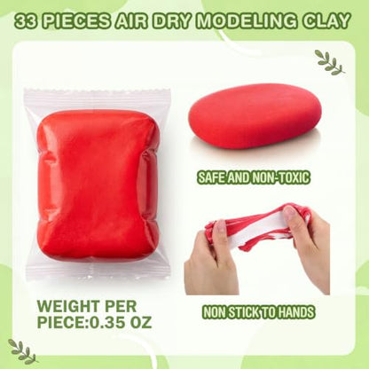 VioraWhite 100 Pcs Air Dry Clay Bulk Modeling Clay for Kids Lightweight Foam Modeling Clays DIY Molding Clays for Kids Adults Crafts Gifts School Project Supplies (Red,Green，White) - color: Red,Green，white