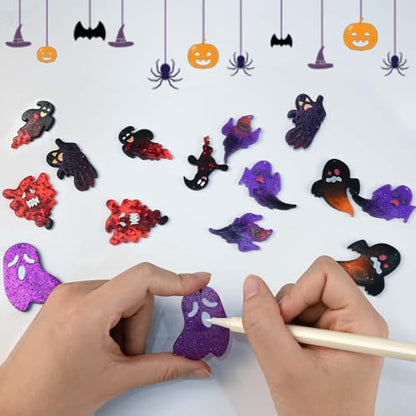 Halloween Resin Earring Molds with Holes, 9 Pair Ghost Earring Mold | Halloween Earring Silicone Molds for Resin Casting, DIY Craft Pendant Jewelry Earring Keychain Halloween Party Gifts - color: 1PCS Cute Ghost Earring Molds with Holes