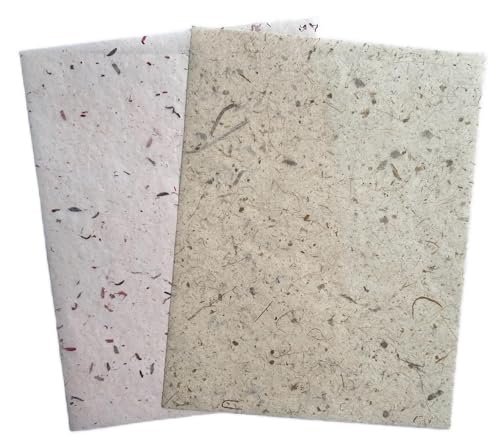 A4 Natural Banana bark, Leaves etc., Mulberry Paper Sheets Art Tissue Washi Paper Design Craft Art Origami Suppliers Card Making Writing Painting 50 Sheets (Mixed Leaves,Banana Bark, etc., A4) - color: Mixed Leaves,Banana Bark, etc., size: 8.3 X 11.7 Inch