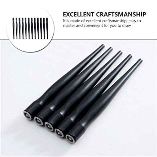 Tofficu Comic Dip Pen Holder Dip Pen Nib Holder for Manga Drawing and Calligraphy Easy Replacement Penholder for Thin Line Art Writing Supplies 5.11 in - color: Blackx2pcs