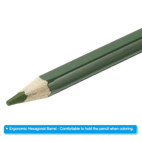 PATIKIL Watercolor Pencil, 6Pcs Water Soluble Pencils for Blending, Coloring, Sketch Drawing, Painting, Olive Green - color: Olive Green