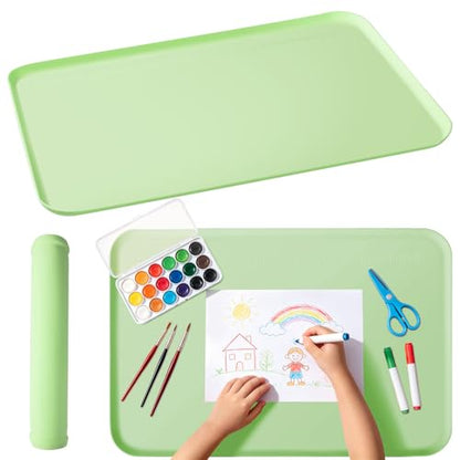 Silicone Art Mat for Crafts, 24"x16" Silicone Painting Mat to Keep Clean Protects Surfaces Perfectly for Crafts, Legos, Resin & Jewelry-Making, DIY Crafts Mat - color: Green