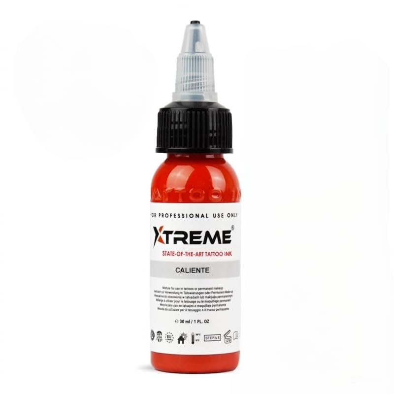 Xtreme Tattoo Ink, Versatile Medium Viscosity for Precision Tattooing, Rich Hue, Quick Healing, Acrylic-Free, Water Based and Premium Quality - Ready-to-Use Tattoo Ink (Caliente, 0.5 oz) - color: Caliente, size: 0.5 fl oz