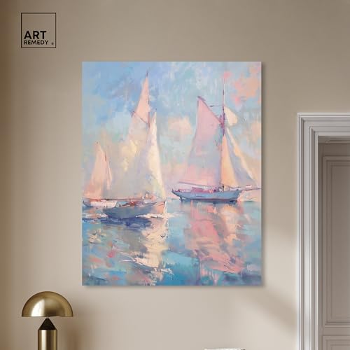 Art Remedy Set Sail Gallery Wrapped Sailing 1 Piece Canvas Wall Art, 36" x 45", Gallery Wrapped - color: Gallery Wrapped, size: 45"L x 36"W