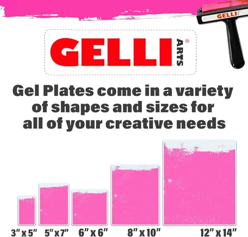 Gelli Arts Gel Printing Plate – Reusable Gel Printing Plate, Printmaking Supplies, Monoprinting at Home, Arts and Crafts – Easy Cleaning & Storage – Made in the USA – 12" Round - size: 12" Round