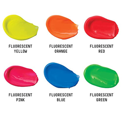 Liquitex BASICS Acrylic Paint Set 6x118ml (4-oz), Fluorescent - style: Fluorescent 6 x 118ml (4-oz)