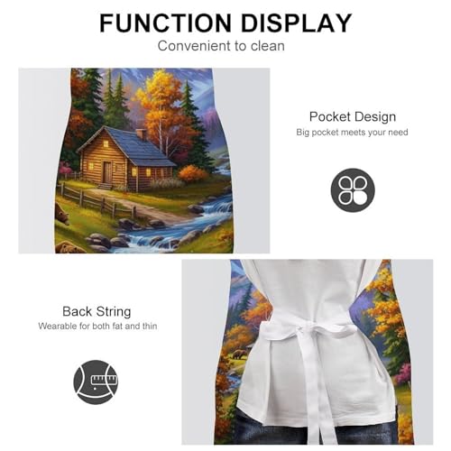 Chef Bib Apron for Restaurant, Anti-Stain with Pocket Adjustable, Cooking Dishwashing Lab Use - color: Style (541)