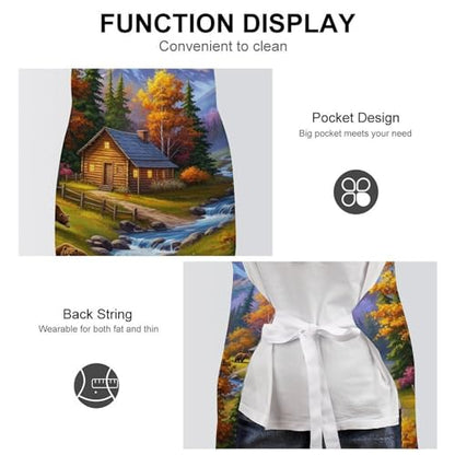 Chef Bib Apron for Restaurant, Anti-Stain with Pocket Adjustable, Cooking Dishwashing Lab Use - color: Style (541)