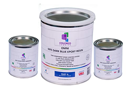 colored epoxies Dark Blue Epoxy Resin for Bar Tops, Table Tops, Wood, Concrete, Epoxy Art & Craft 1.5 Gallon - color: Dark Blue, style: 1.5 Gallon