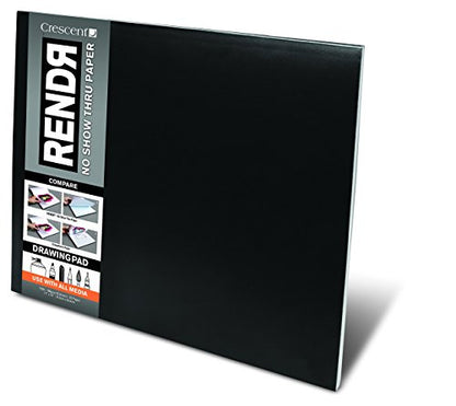 Crescent Cardboard 12-00018 32-Sheet Rendr No Show Thru Drawing Pad, 11 by 14-Inch
